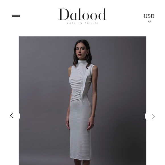 DALOOD WHITE DRESS W BACK DETAIL - Picture 3 of 6